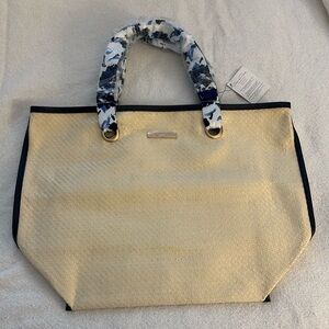 NWT Oscar de la Renta Fragrance Collection Straw Tote - Large